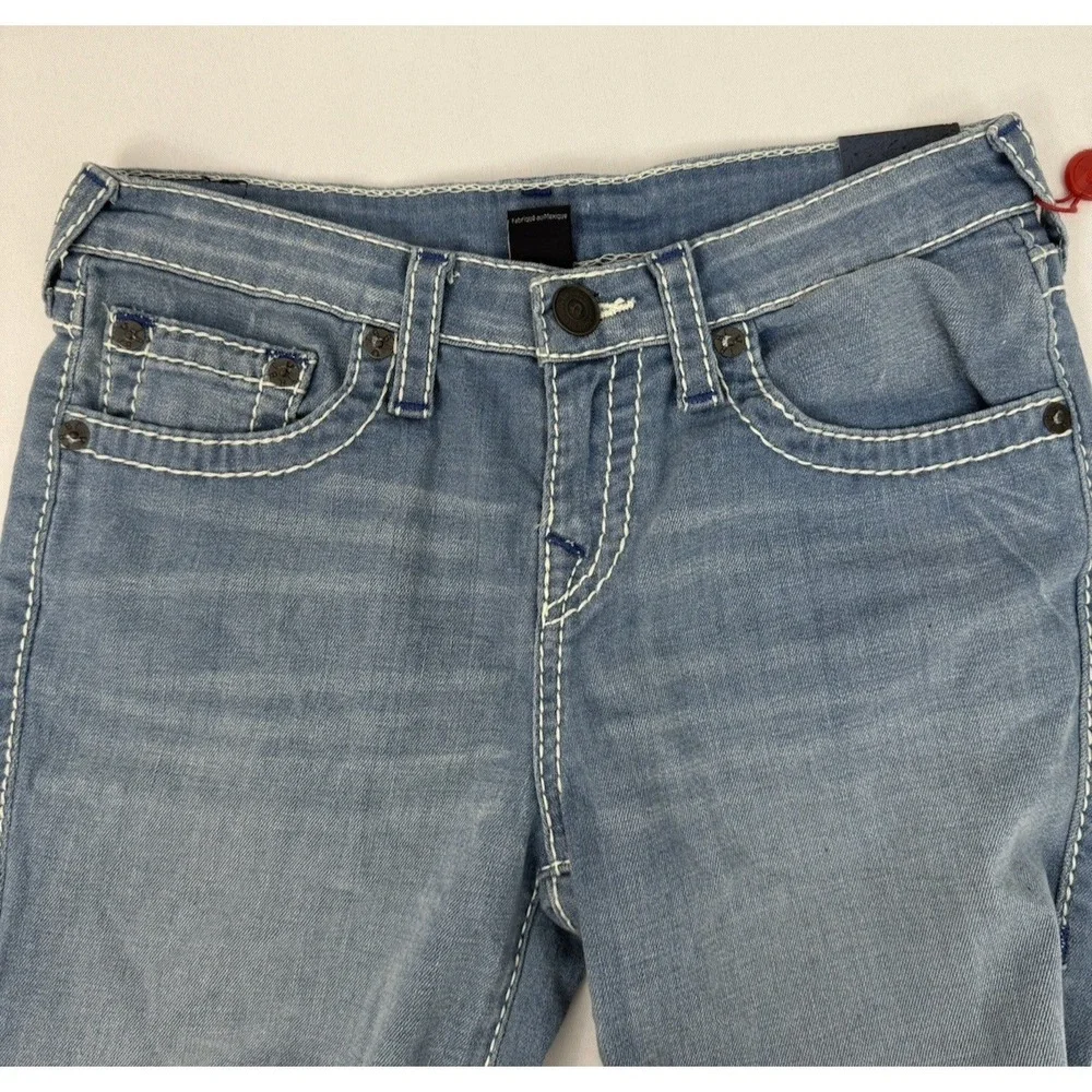 NWT True Religion Geno‎ Cut Off Short Youth Boys 16 Blue Denim